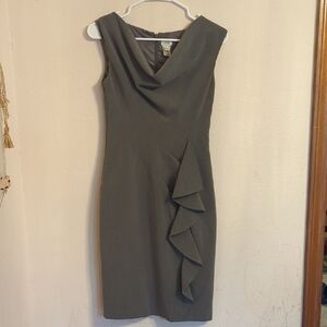 Cache Sleeveless Gray Dress Size 0